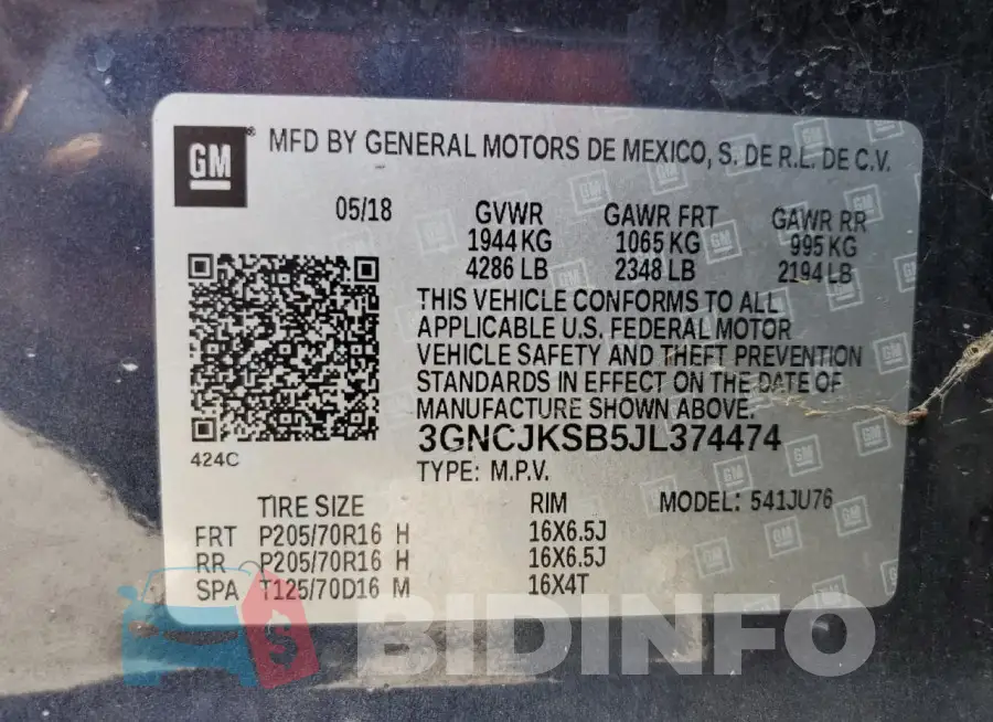 3GNCJKSB5JL374474 Photo# 13
