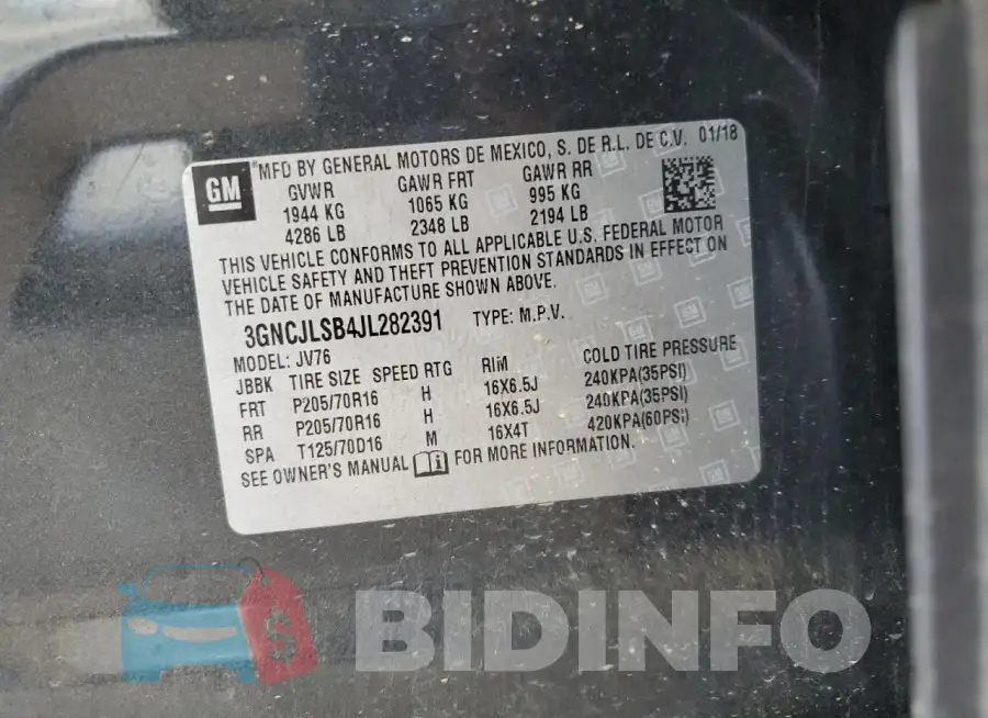 3GNCJLSB4JL282391 Photo# 14