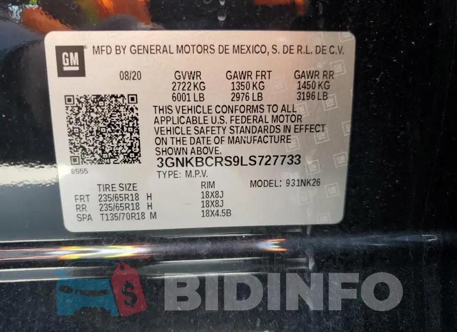 3GNKBCRS9LS727733 Photo# 13