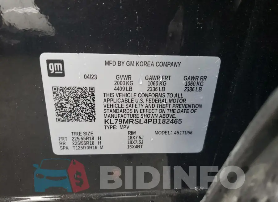 KL79MRSL4PB182465 Photo# 14