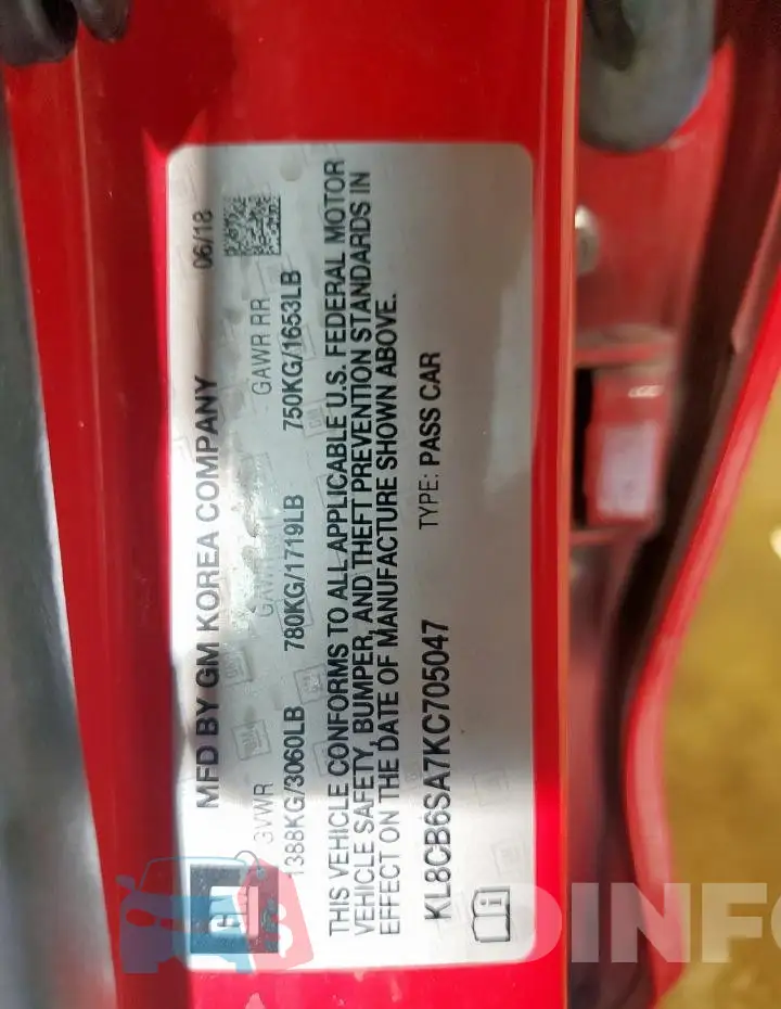 KL8CB6SA7KC705047 Photo# 12