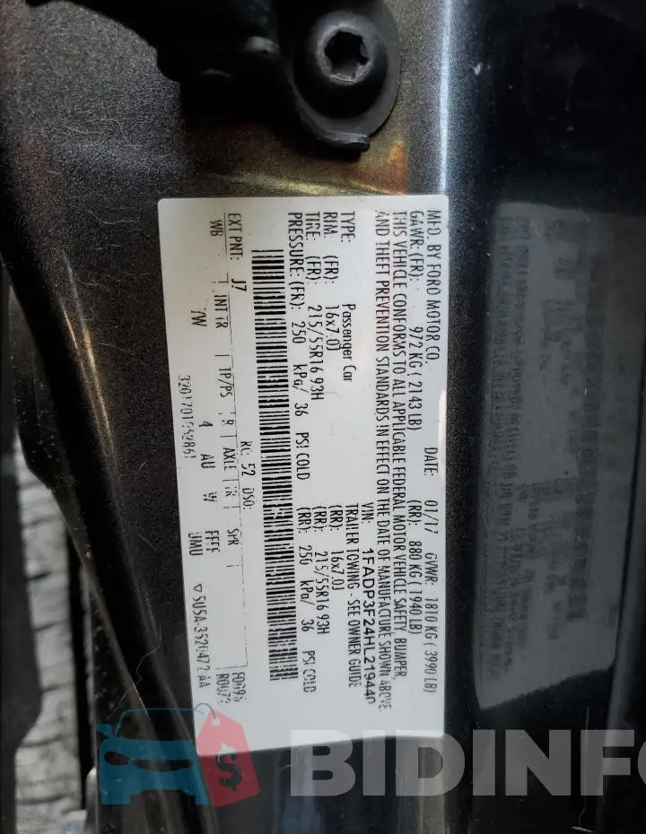 1FADP3F24HL219440 Photo# 12