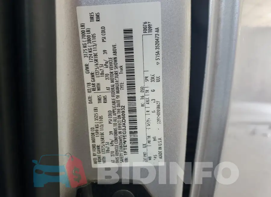 1FTEW1EG8JKD60932 Photo# 12