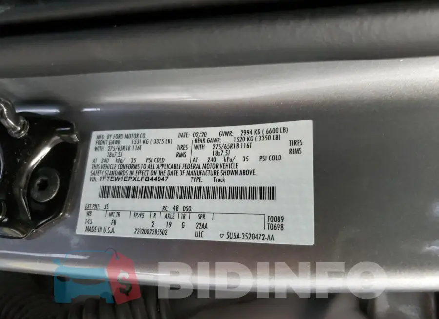 1FTEW1EPXLFB44947 Photo# 12