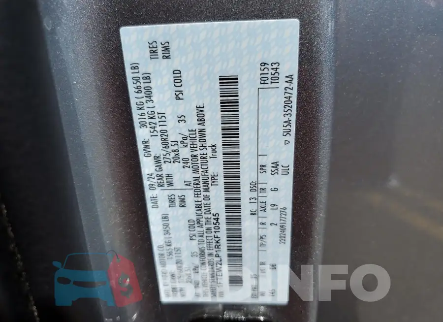 1FTEW2LP1RKF10545 Photo# 12