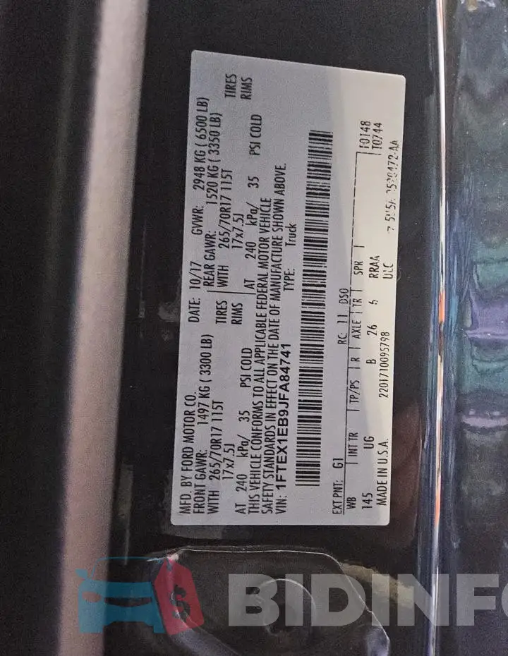1FTEX1EB9JFA84741 Photo# 12