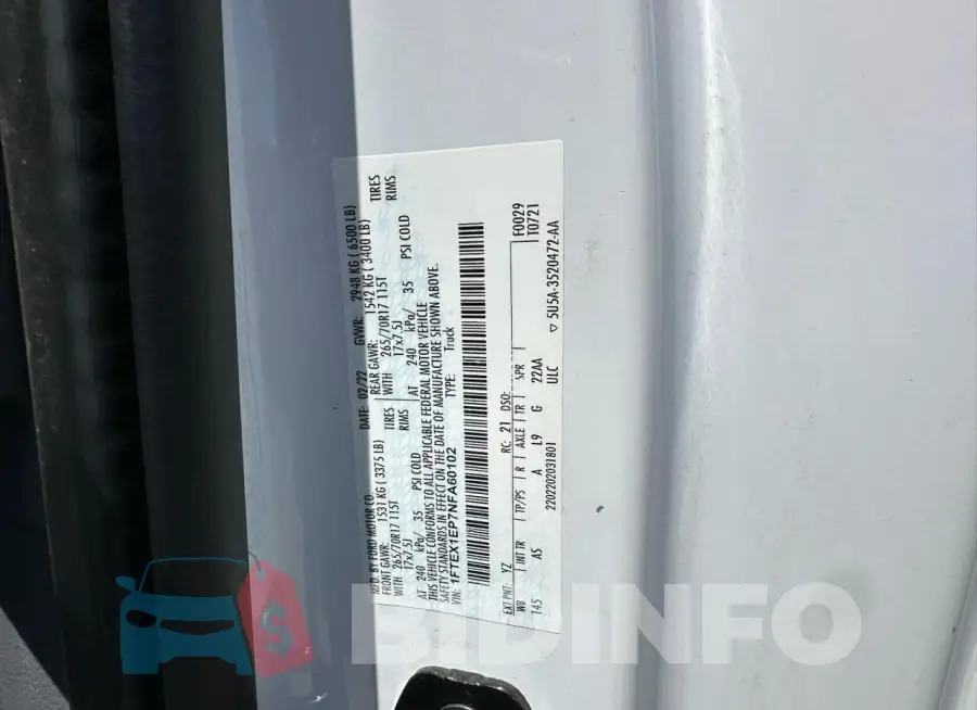 1FTEX1EP7NFA60102 Photo# 10
