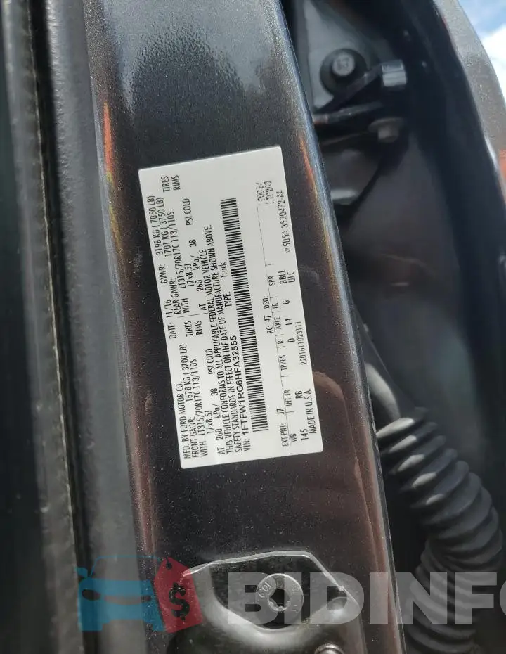 1FTFW1RG6HFA32555 Photo# 12