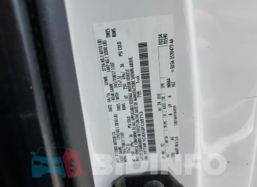 1FTMF1C8XGFC05713 Photo# 13
