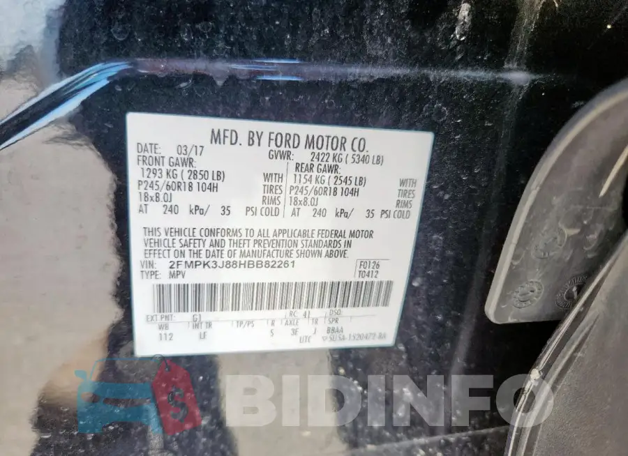 2FMPK3J88HBB82261 Photo# 14