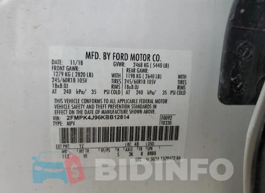 2FMPK4J96KBB12814 Photo# 13