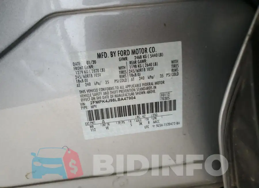 2FMPK4J98LBA47904 Photo# 13