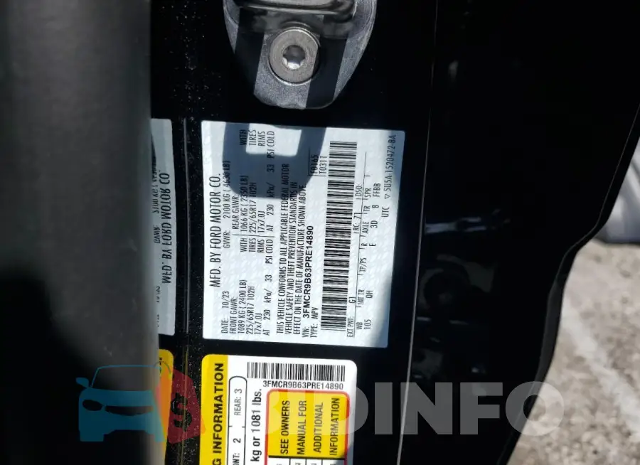 3FMCR9B63PRE14890 Photo# 14
