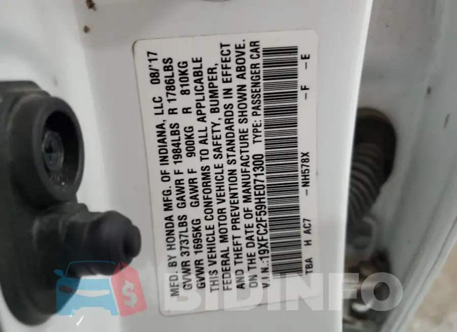 19XFC2F59HE071300 Photo# 12
