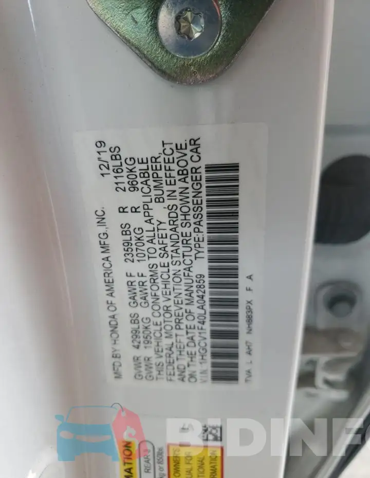 1HGCV1F40LA042859 Photo# 12