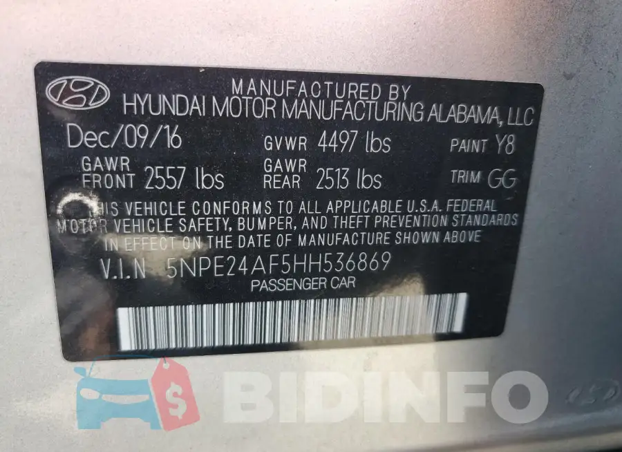 5NPE24AF5HH536869 Photo# 12