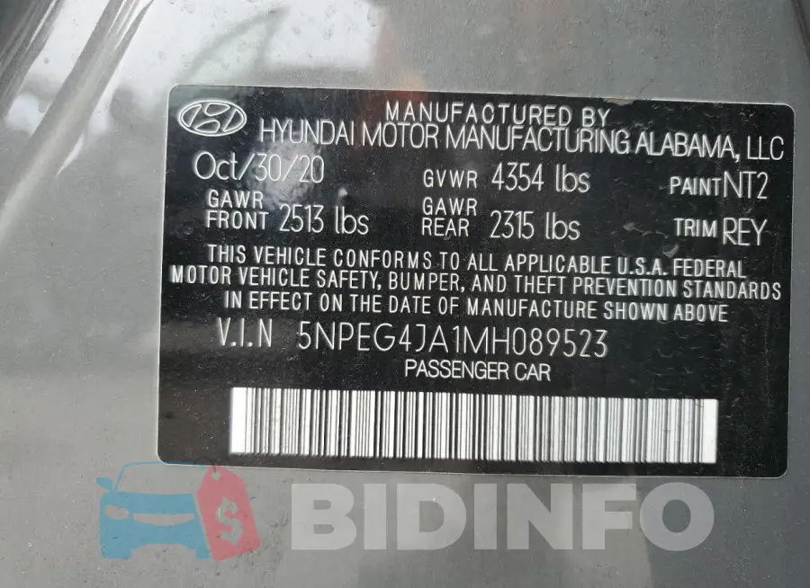 5NPEG4JA1MH089523 Photo# 13