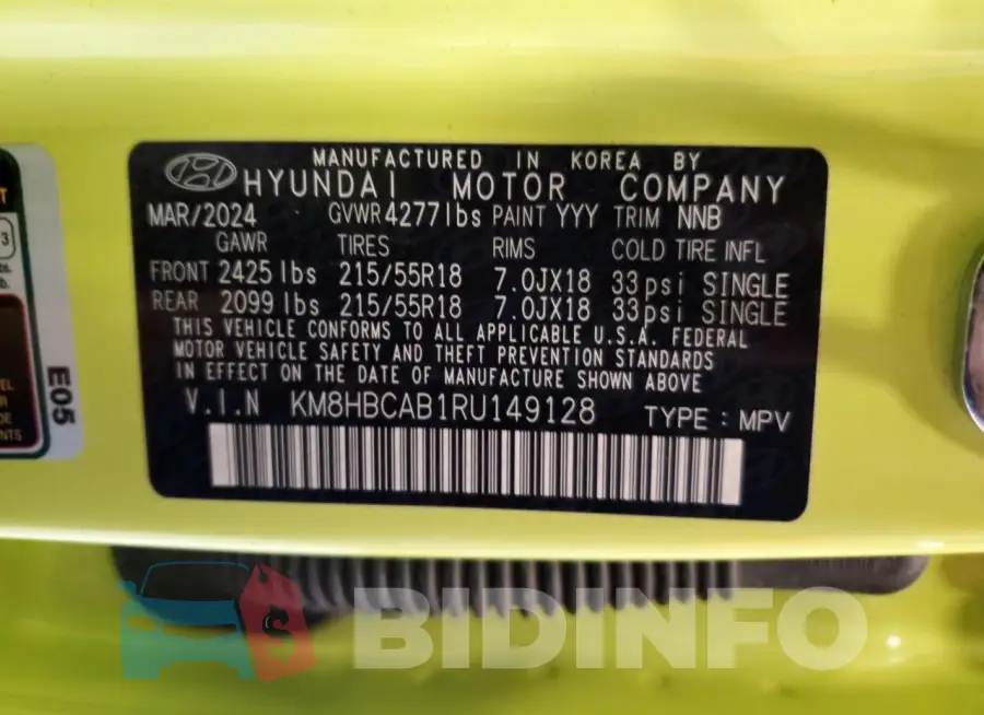 KM8HBCAB1RU149128 Photo# 13