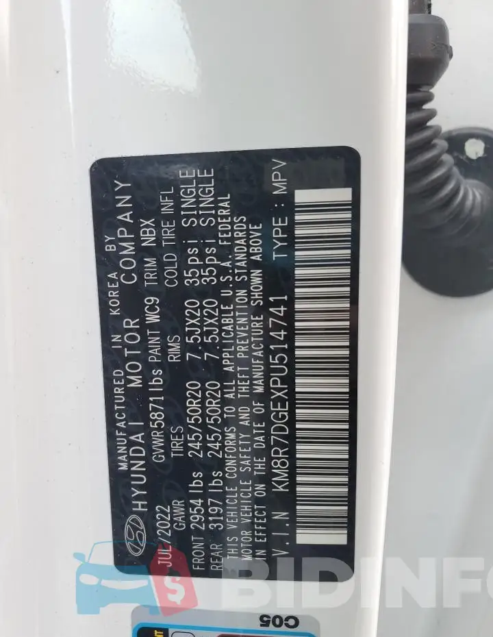 KM8R7DGEXPU514741 Photo# 14