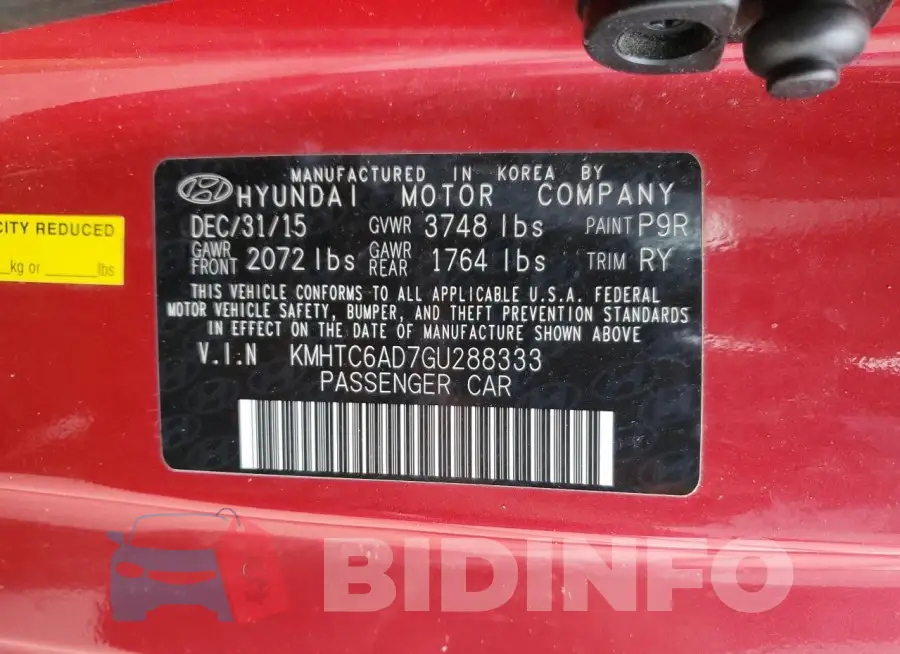 KMHTC6AD7GU288333 Photo# 12