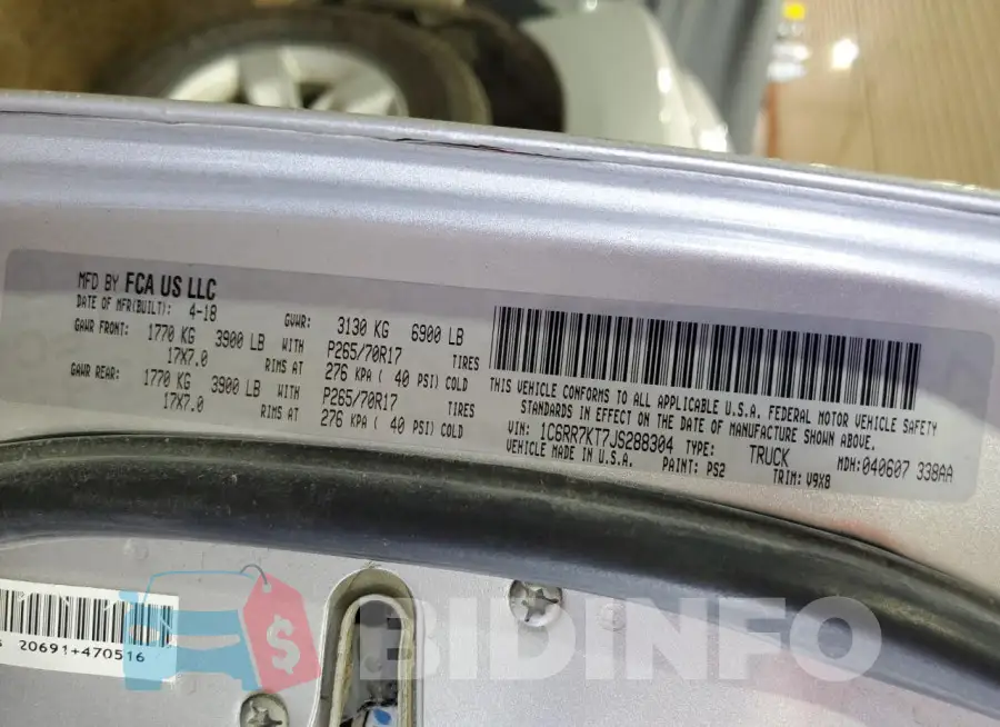 1C6RR7KT7JS288304 Photo# 12