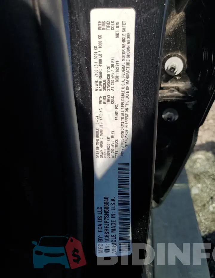 1C6SRFJP7SN508640 Photo# 12