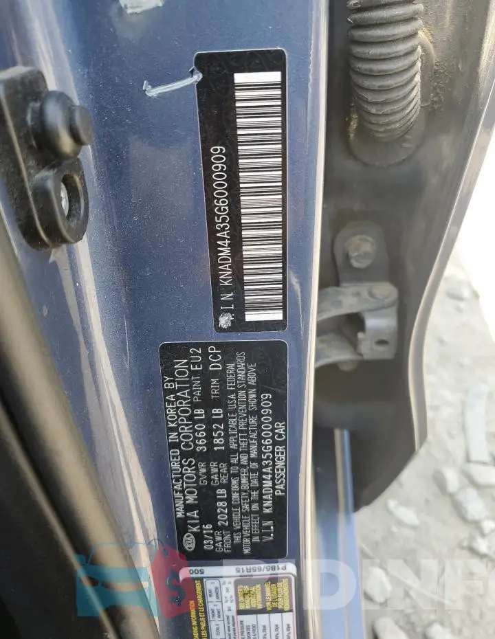 KNADM4A35G6000909 Photo# 12
