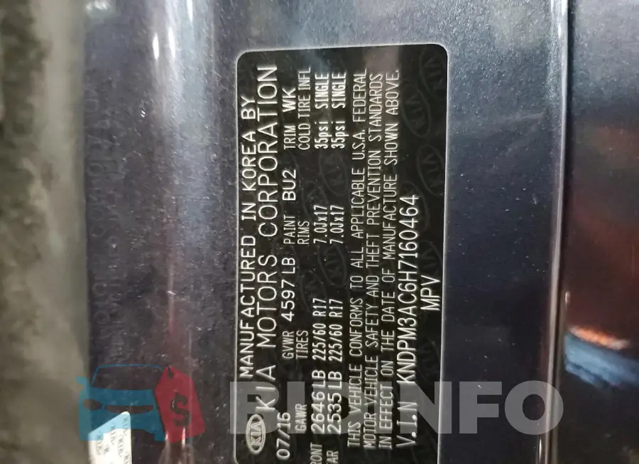 KNDPM3AC6H7160464 Photo# 14