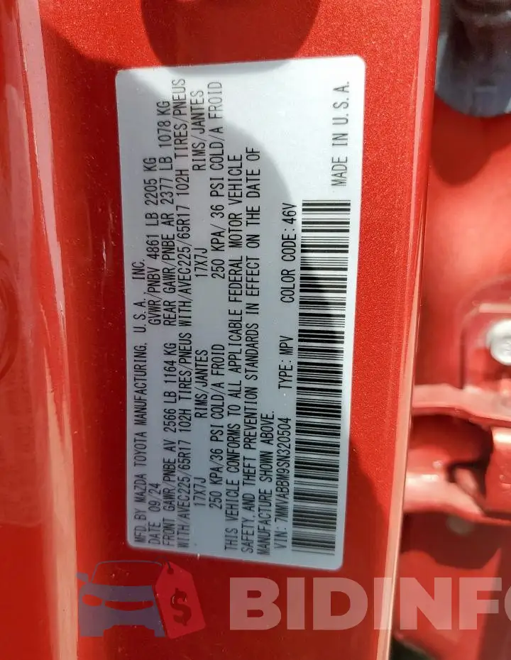 7MMVABBM9SN320504 Photo# 14