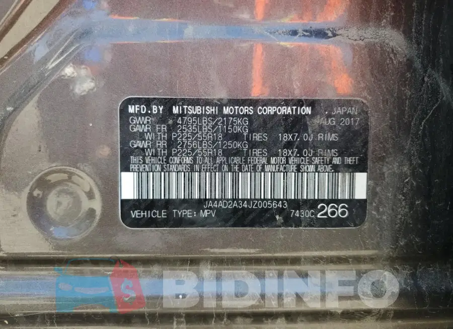 JA4AD2A34JZ005643 Photo# 13