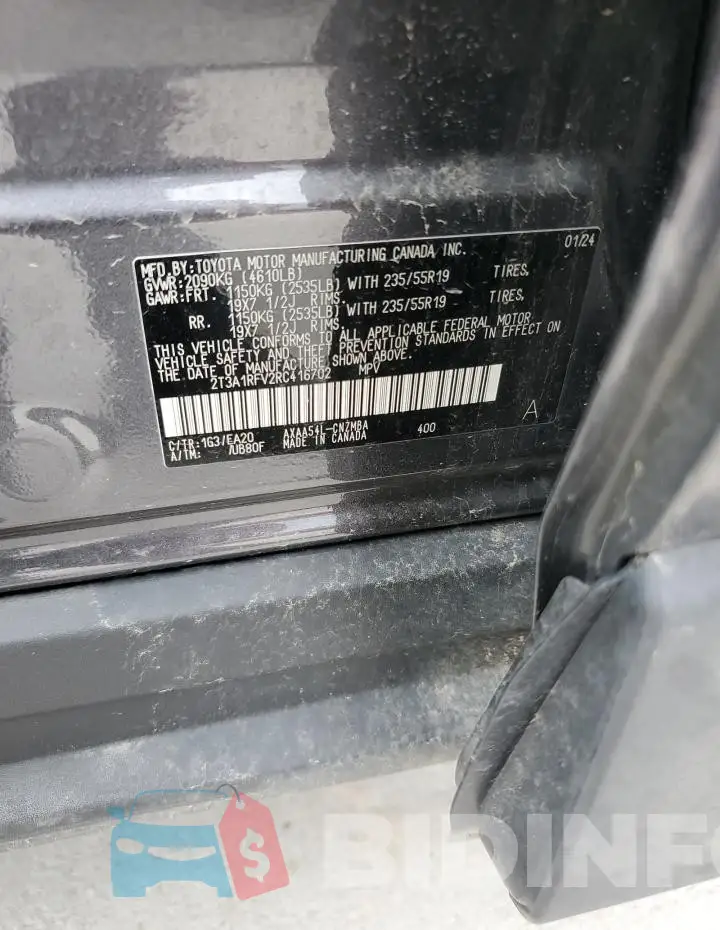 2T3A1RFV2RC416702 Photo# 13