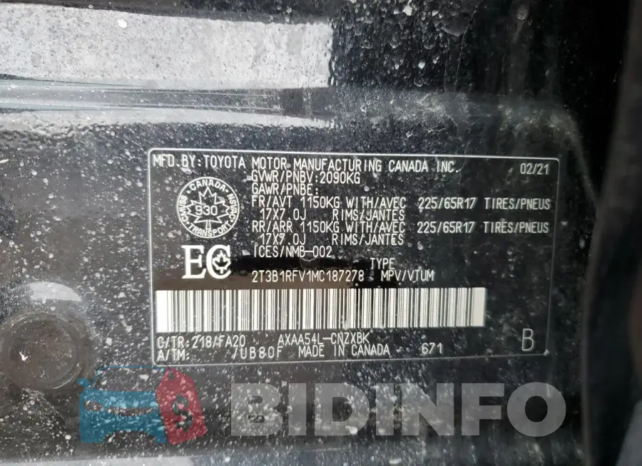2T3B1RFV1MC187278 Photo# 14