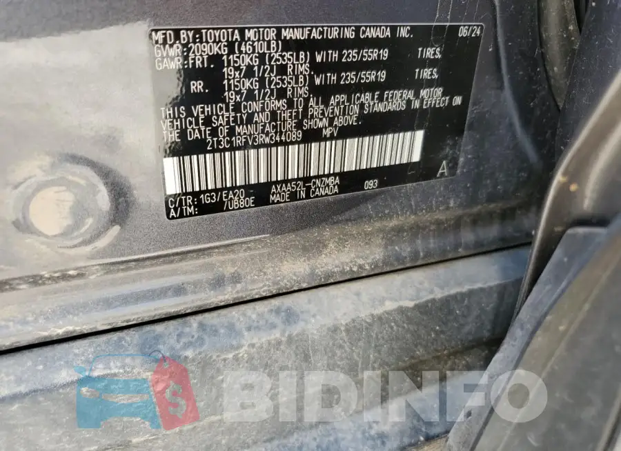 2T3C1RFV3RW344089 Photo# 13