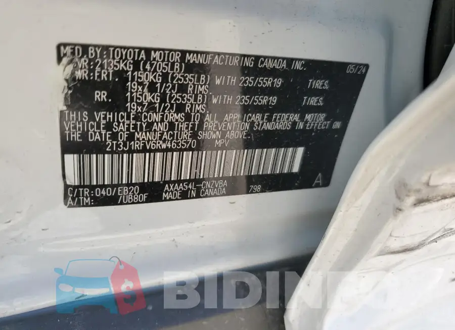 2T3J1RFV6RW463570 Photo# 13
