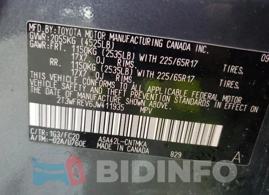 2T3WFREV6JW411935 Photo# 14