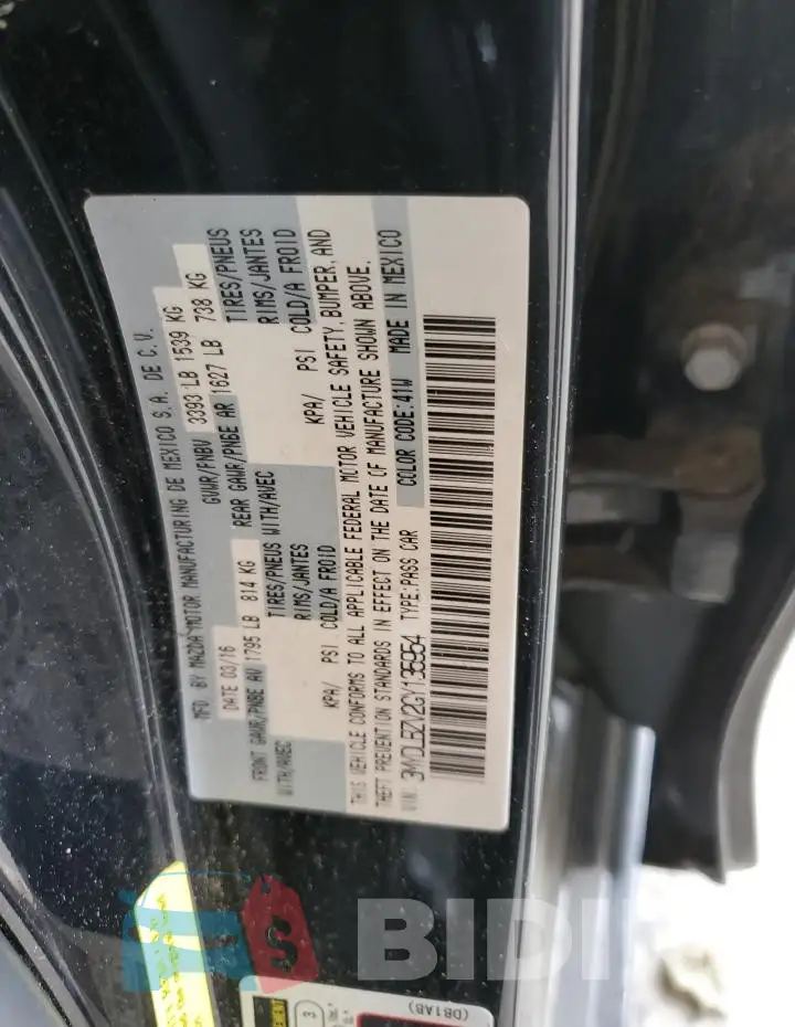 3MYDLBZV2GY135954 Photo# 12