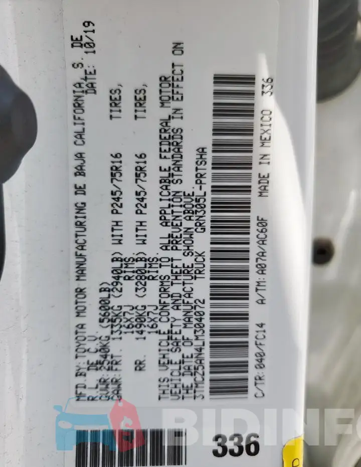 3TMCZ5AN4LM304072 Photo# 13
