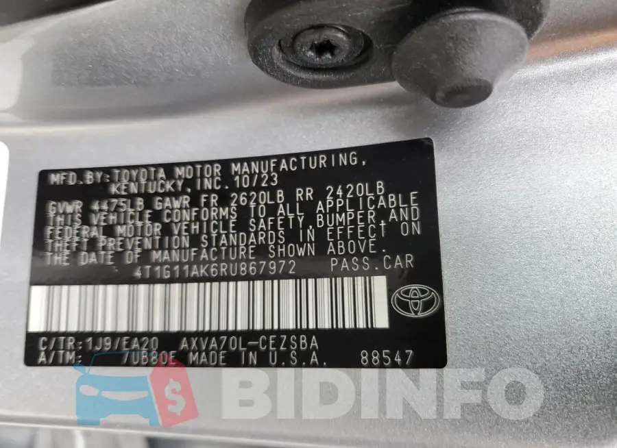 4T1G11AK6RU867972 Photo# 12