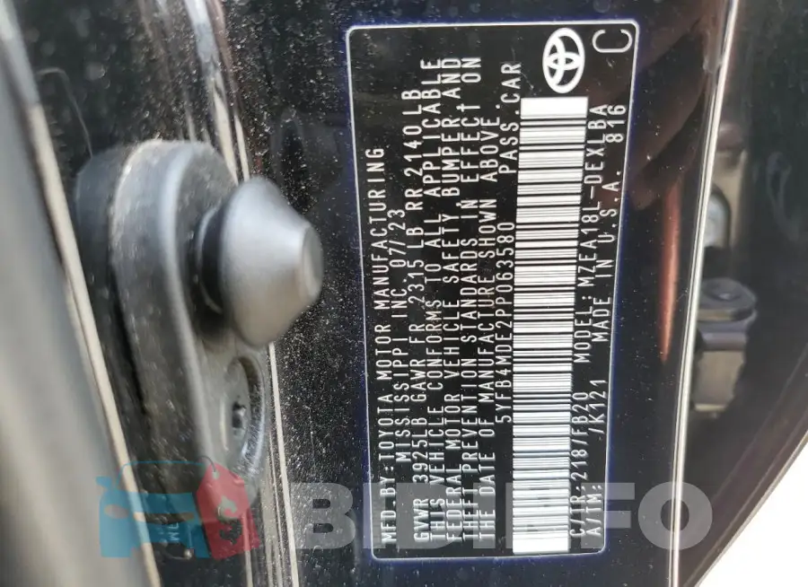 5YFB4MDE2PP063580 Photo# 12