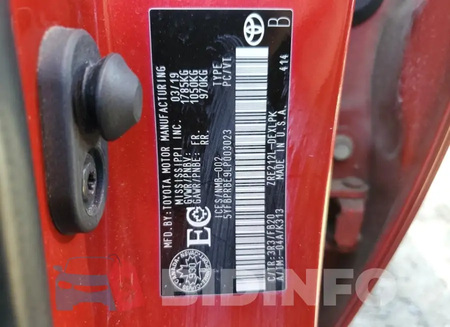 5YFBPRBE9LP003023 Photo# 13