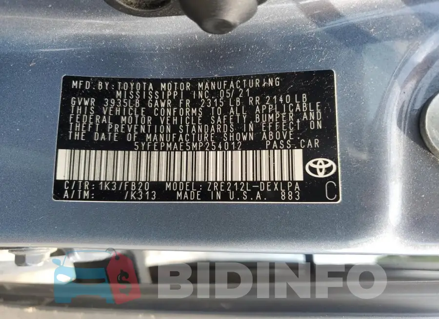 5YFEPMAE5MP254012 Photo# 12