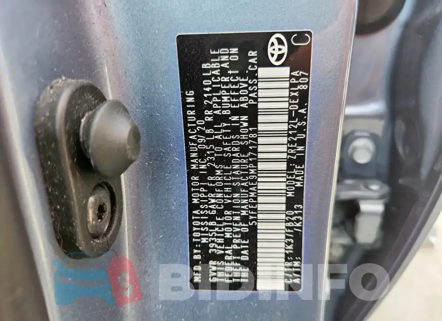 5YFEPMAE9MP171781 Photo# 12