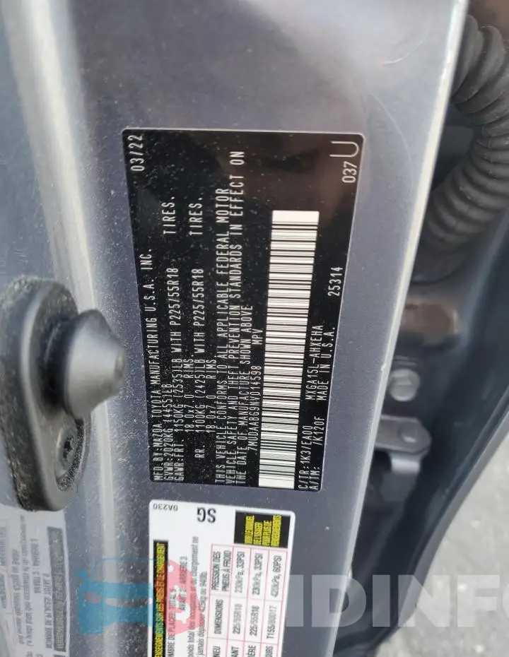 7MUDAABG9NV014598 Photo# 12