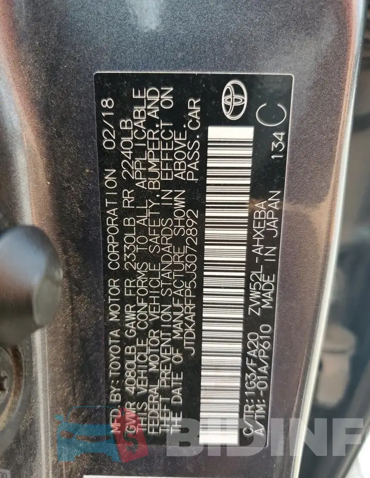 JTDKARFP5J3072892 Photo# 12