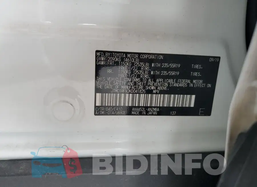 JTMC1RFV2KD041825 Photo# 13
