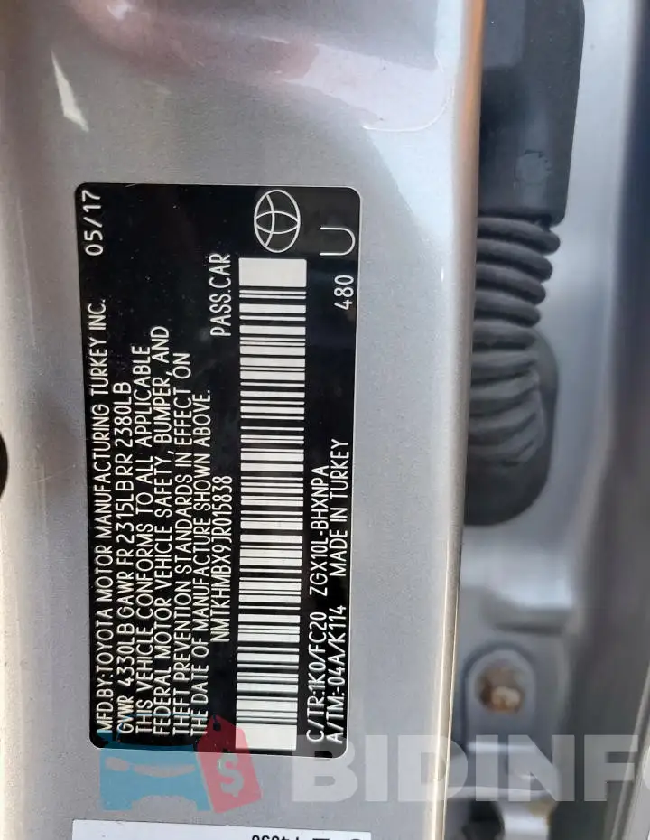 NMTKHMBX9JR015838 Photo# 12