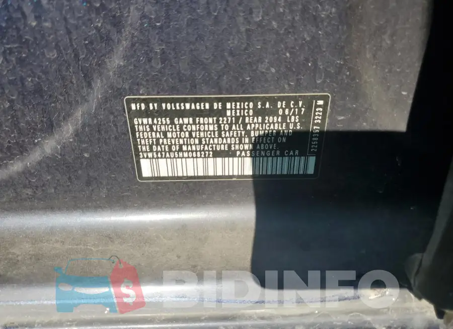 3VW547AU5HM068272 Photo# 13