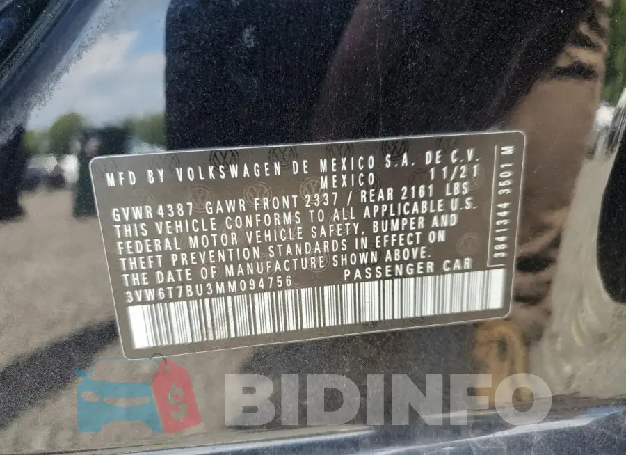 3VW6T7BU3MM094756 Photo# 12