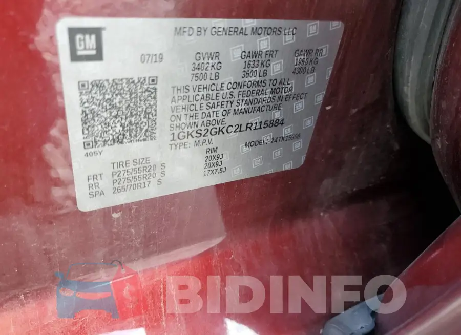 1GKS2GKC2LR115884 Photo# 13