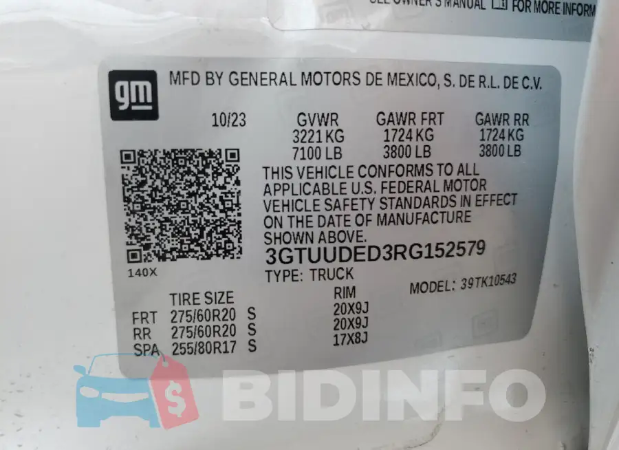 3GTUUDED3RG152579 Photo# 12
